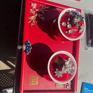 Elegant Floral and Pearl Brooch two sets